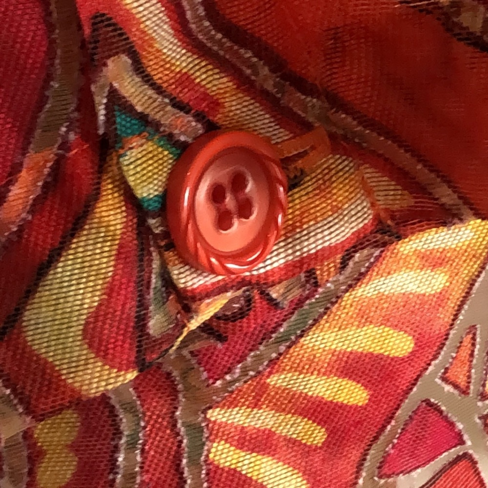 Toni Morgan 3x button down patterned shell - Picture 4 of 6
